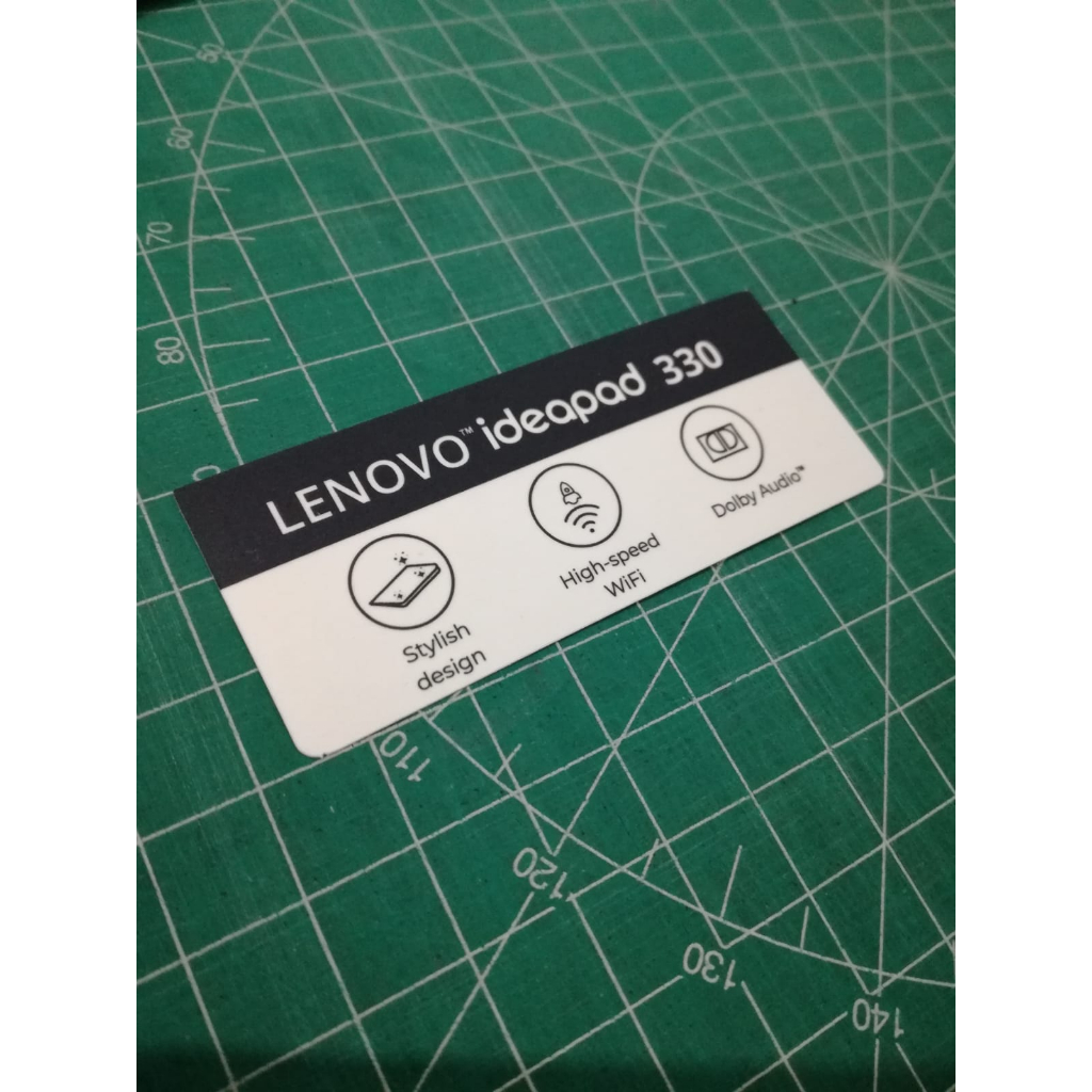 Stiker Spesifikasi Laptop Lenovo Ideapad 330
