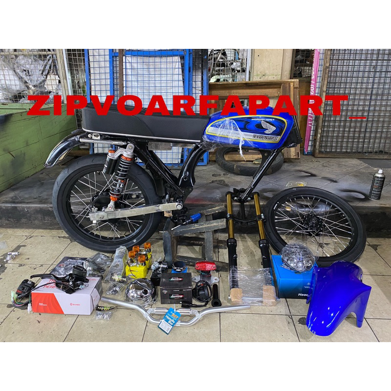 Paket body cb 100 125 glatik tinggal naik mesin Paket body cb komplit rangka cb