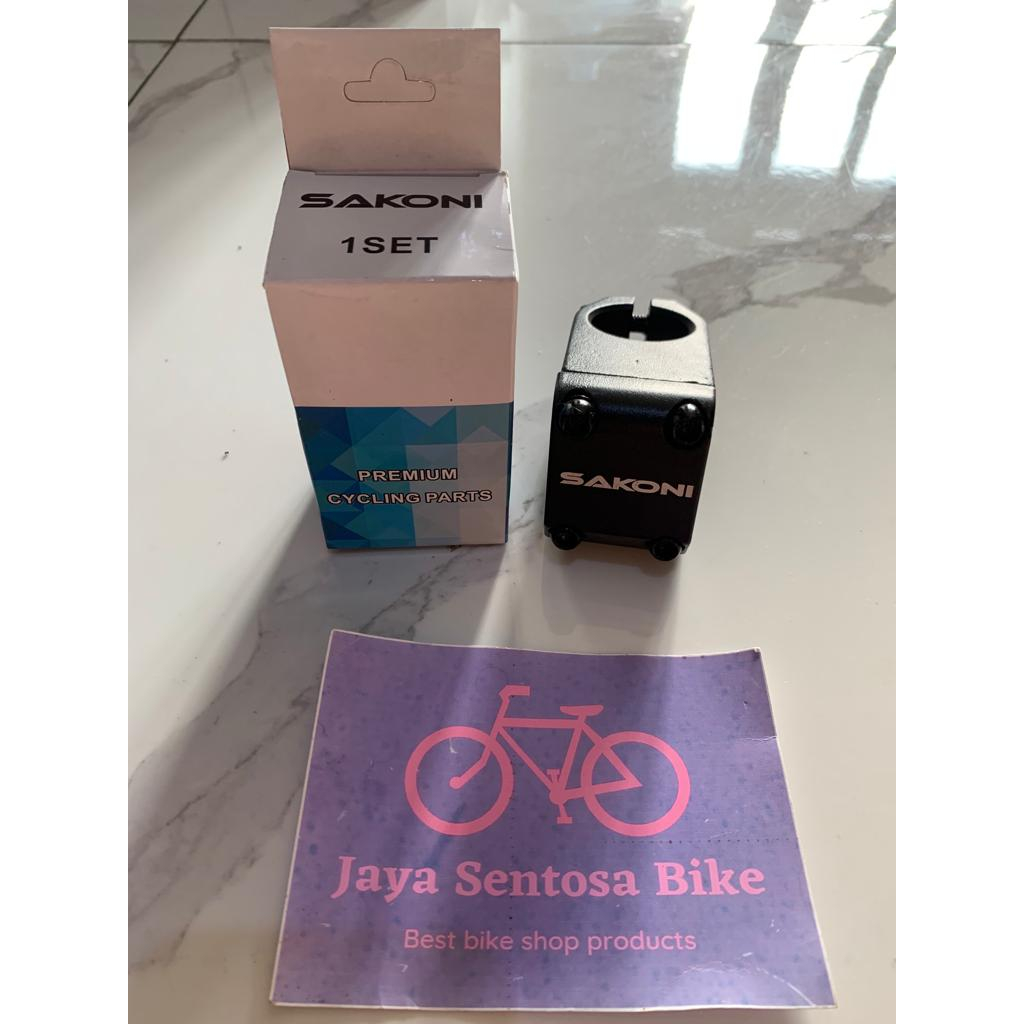 TERMURAH Stem Bmx SAKONI 28.6 - 22.2 / Alloy Hitam / Realpict