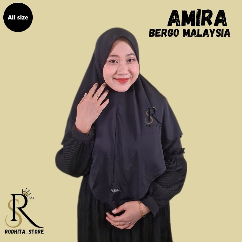 AMIRA Bergo Malaysia//AMIRA Bergo Dagu Malaysia//Bergo malaysia jersey/bergo malaysia instan/jilbab 
