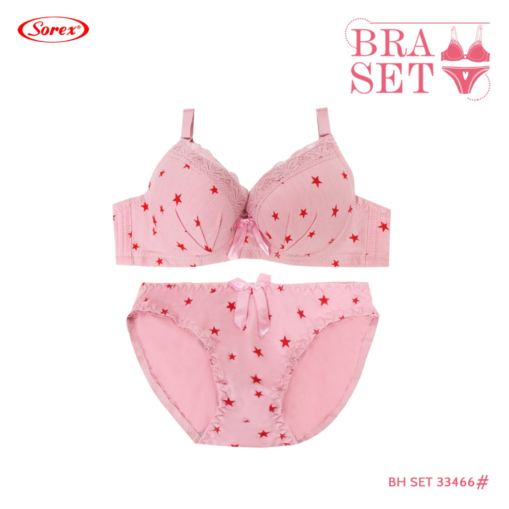 Sorex Bra Set Busa Sedang Kawat Kait 3 Setara Cup A-B Cup ¾ CD Freesize BH 33466