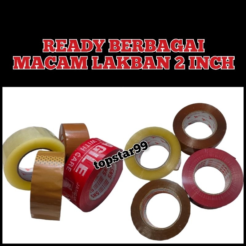 

Lakban 2 Inch 200 Yard Bening Coklat Fragile Jangan Di Banting