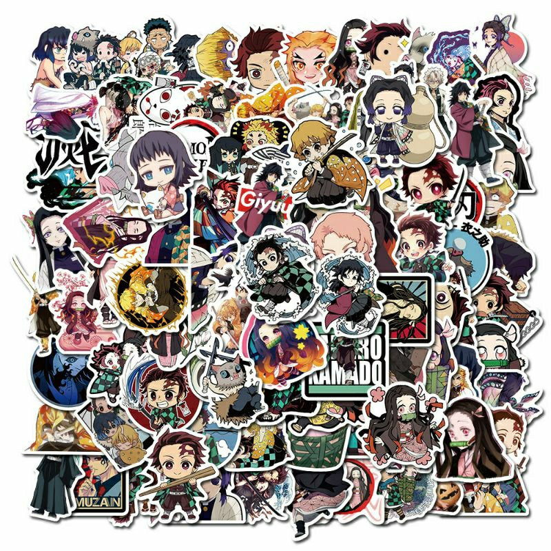 

20/40/60 PSC Stiker Anime Stiker Anime Demon Slayer Stiker Anime Lucu