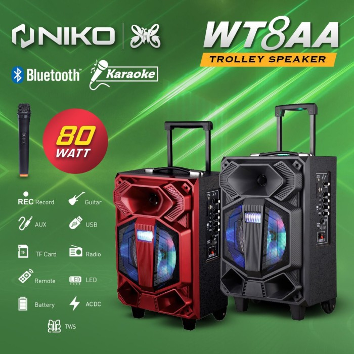 Niko Speaker WT8AA/B/C Speaker Meeting Karaoke Bluetooth free 1 Mic Wireless