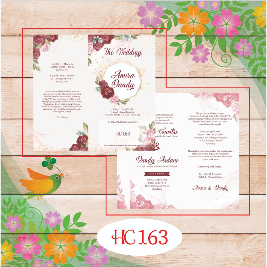 CETAK UNDANGAN HC 163 MURAH