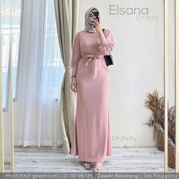Estusae : Elsana Dress Knit/Rajut Dress Duyung Rajut/Knit LD110 Kekinian