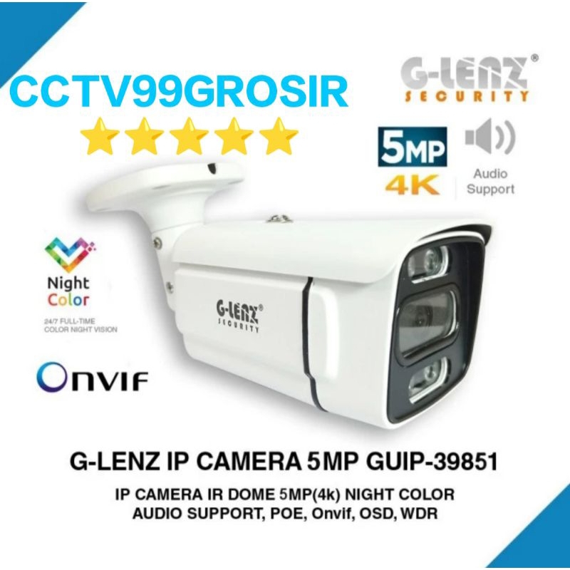 IP KAMERA OUTDOOR GLENZ 5MP IP CAM CAMERA IP GLENZ 5MP COLORVU