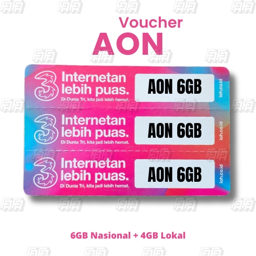 Voucher TRI AON 6GB 1Hari