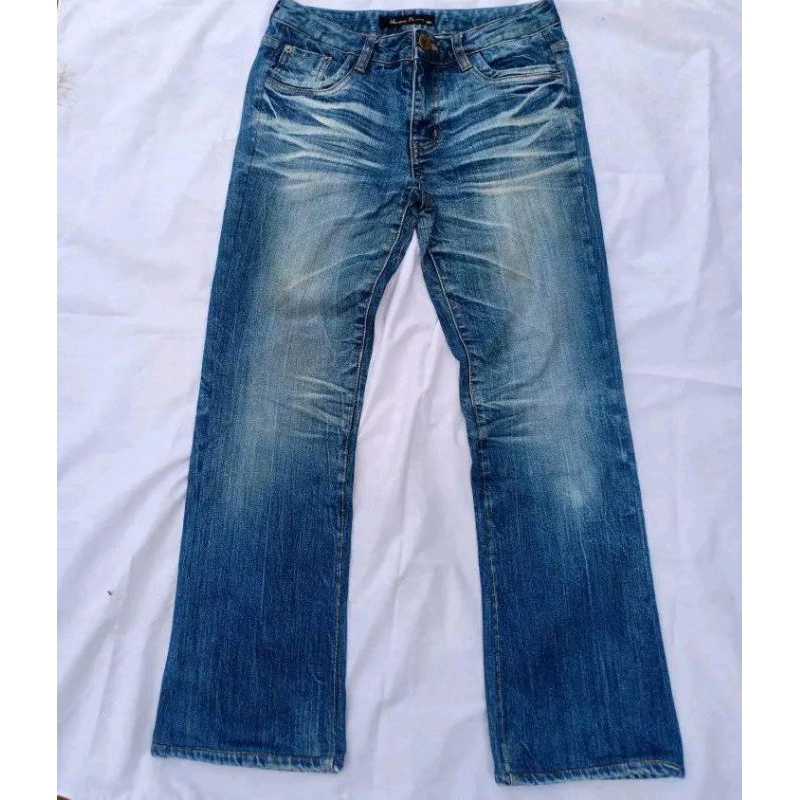 thrift celana denim fading