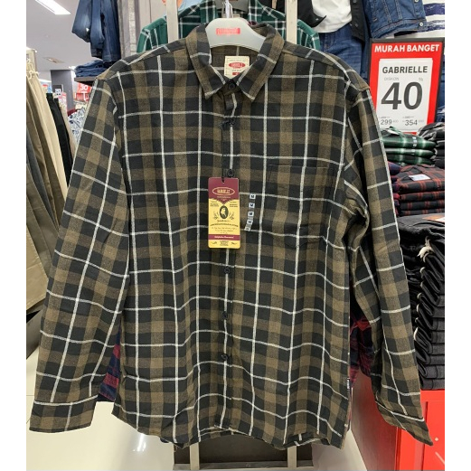 Gabrielle/Atasan Pria?Kemeja Kotak Lengan Panjang