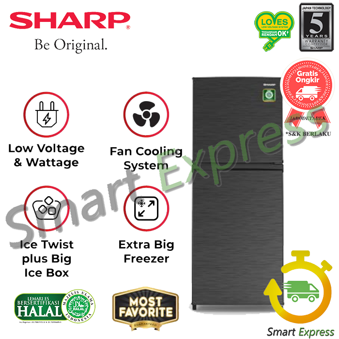 KULKAS SHARP SJ-236 MN-HS / SJ236MNHS / SJ 236 MNHS - (2 PINTU)