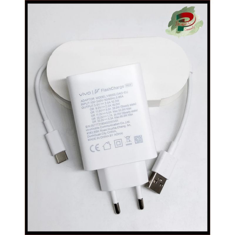 Charger Vivo Type C 66W Flash Charger V23 V21 V27 T1 5G Fast charger