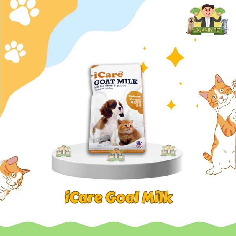 ICare Goat Milk Susu Kambing Untuk Kucing dan Anjing LOW LACTOSE 20gr