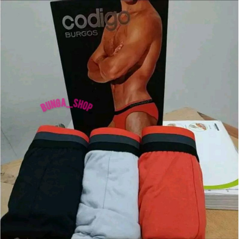 (3pcs) CD Pria Dewasa Celana Dalam Pria Dewasa CODIGO BURGOS / CD PRIA CODIGO BURGOS