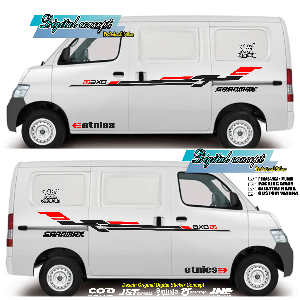 stiker mobil daihatsu granmax minibus sticker minibus granmax stiker granmax sticker mobil variasi m