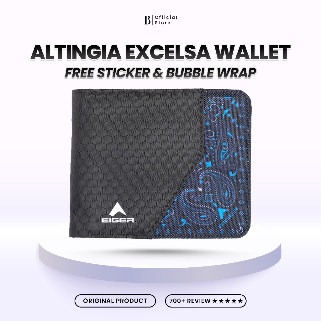 Dompet EIGER Wallet Altingia Excelsa Hitam Biru Lipat Pria Wanita