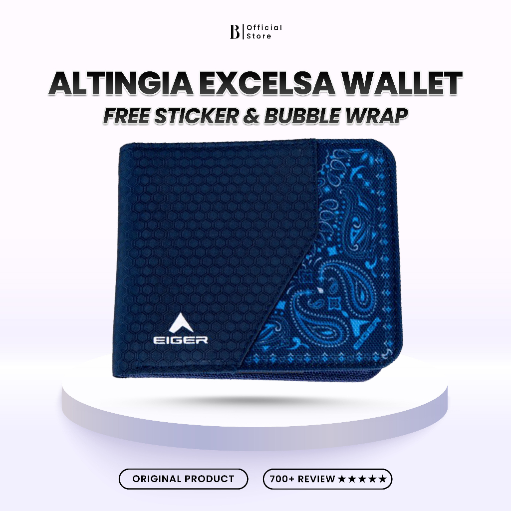 Dompet EIGER Wallet Altingia Excelsa Biru Hitam Lipat Pria Wanita