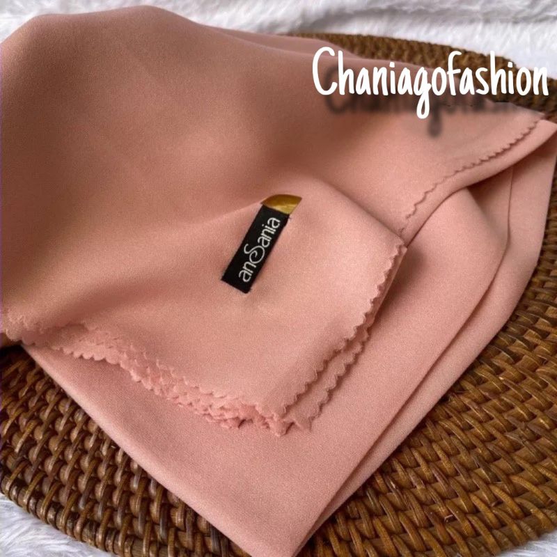 [COD]Shinar Glamour Ansania Square | Jilbab Hijab Kerudung Segiempat Sinar glamor warna Rose Gold/Hi