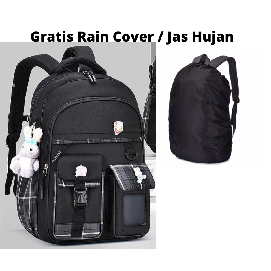 BTM STORE_Tas Ransel Korea Anti Air Tas Ransel Anak Sekolah Tas Anak Sekolah Tas Murah Backpack Wanita Tas Ransel Sekolah Tas Punggung Wanita