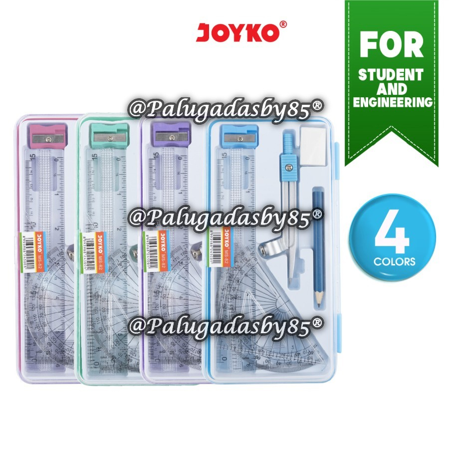 

(1 Set) GROSIR Jangka Set JOYKO MS-82 TIDAK BISA PILIH WARNA / Math Set JOYKO MS-82 / Jangka JOYKO