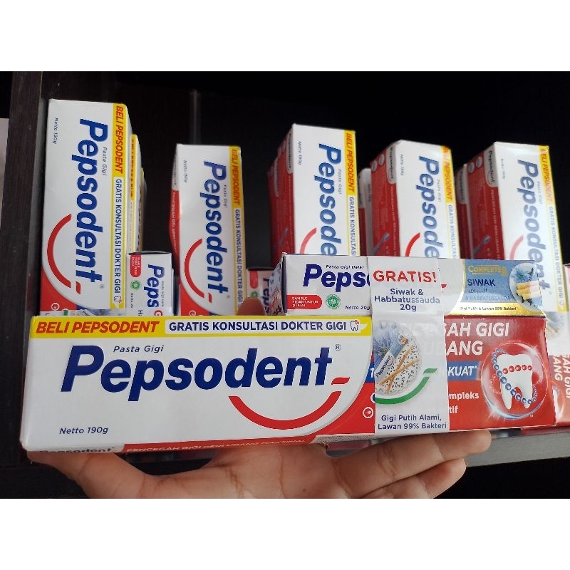 Pasta Gigi Pepsodent 190g + Siwak & Habbatussauda 20g
