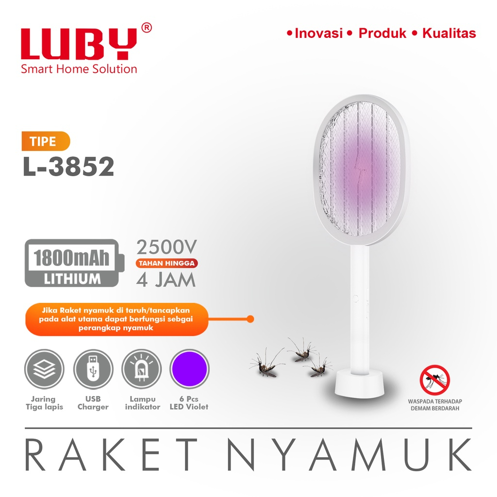 Raket Nyamuk Luby tipe L-3852 | L 3852