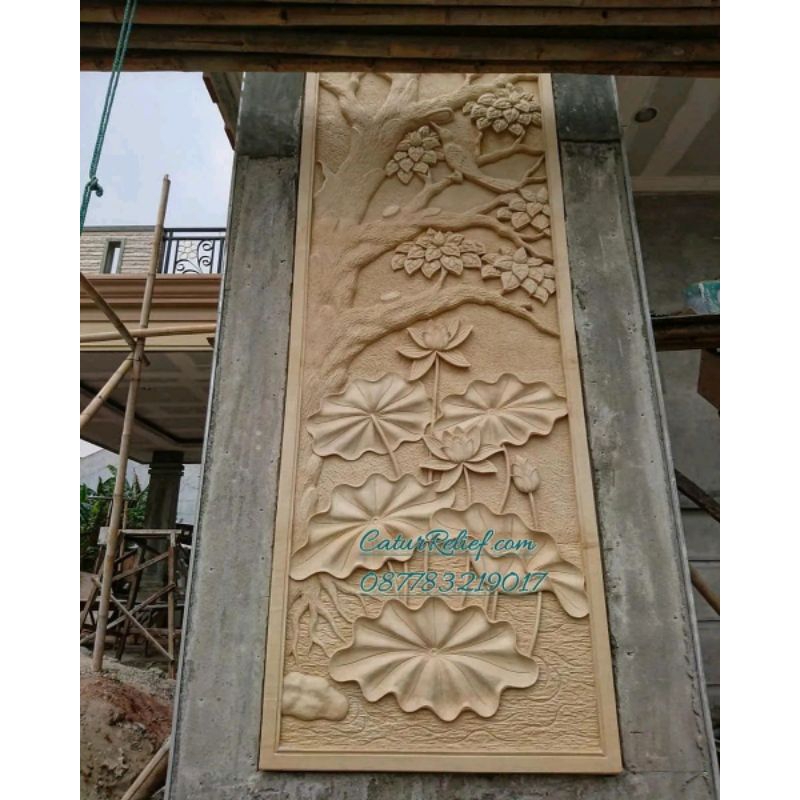 Ukiran Relief Nuansa Alam - Batu Alam Jogja