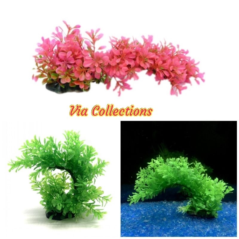 Tanaman Artificial Lengkung Hiasan Aquarium