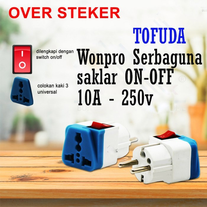 TOFUDA T-108 over steker saklar on off stopkontak switch wonpro