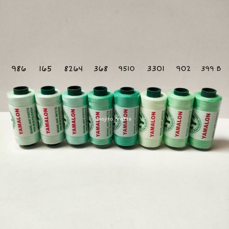 1 Buah Benang Jahit Yamalon Variasi Hijau Muda / Benang Hijau Muda / Benang Jahit Hijau Muda / Benan