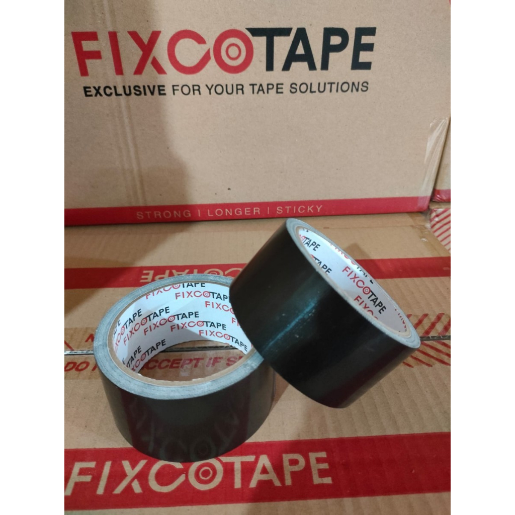 

Lakban kain hitam black 2 inch x 8 Meter Fixco Tape / satuan