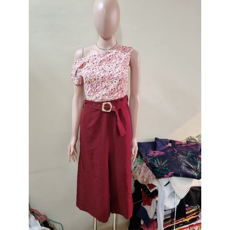 jumpsuit midi one shoulder