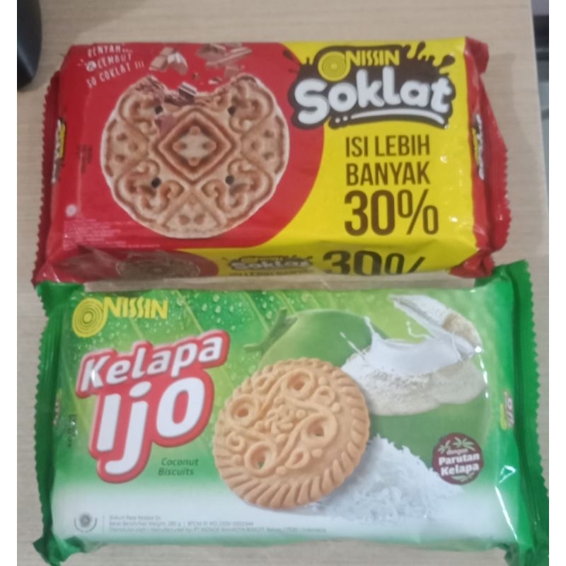 

Nissin Biskuit Kelapa hijau|| Nissin Biskuit Soklat 280g