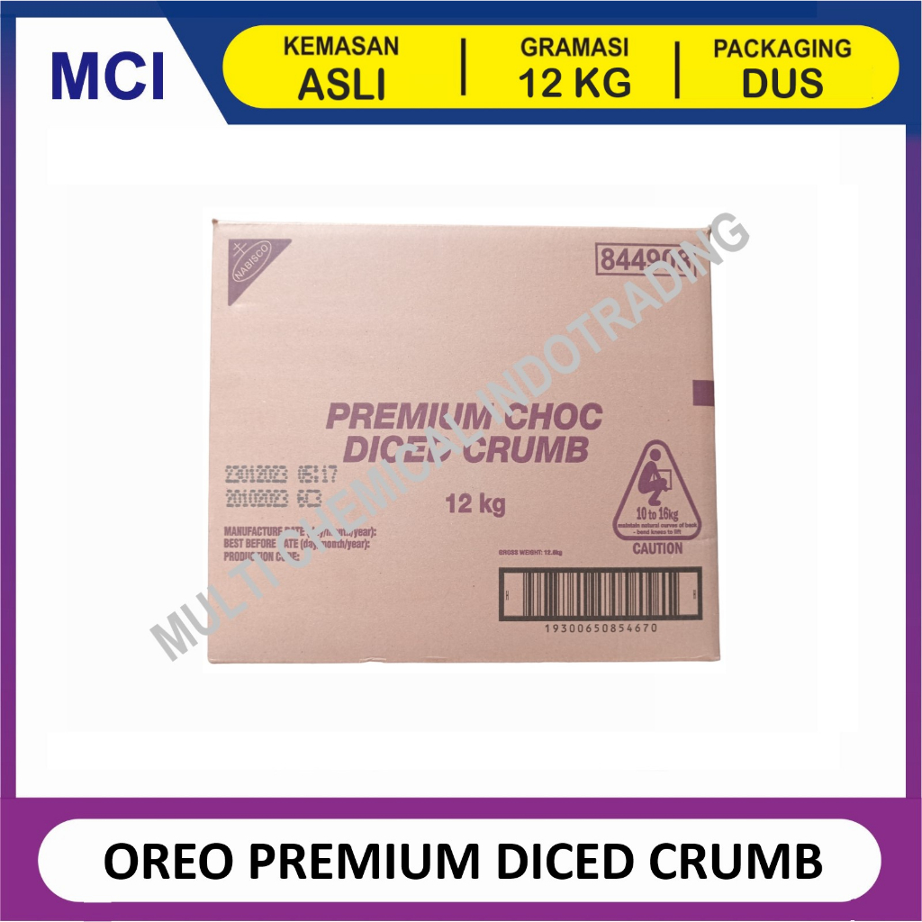 

OREO PREMIUM CHOCOLATE DICE CRUMB OREO KASAR - 1 DUS 12 KG