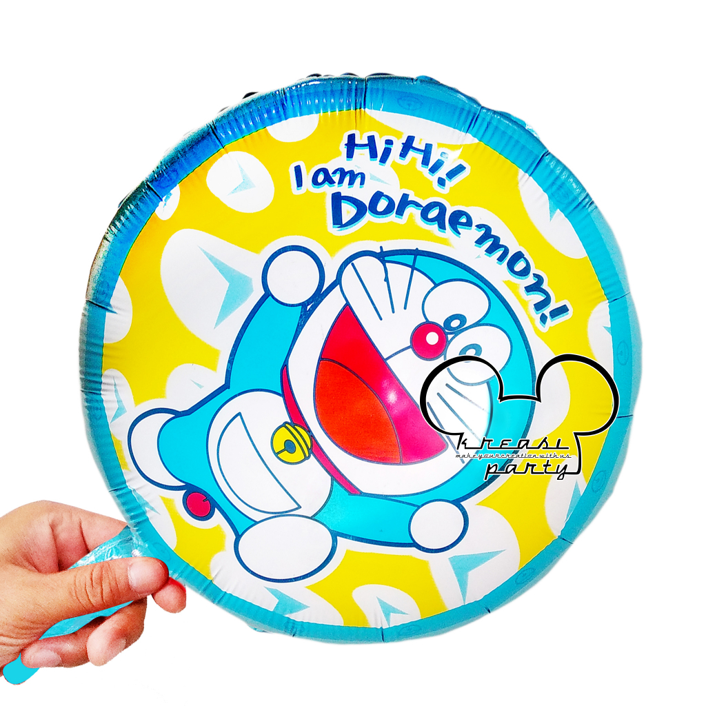 Balon Bulat Doraemon / Balon Foil Doraemon / Balon Karakter Doraemon
