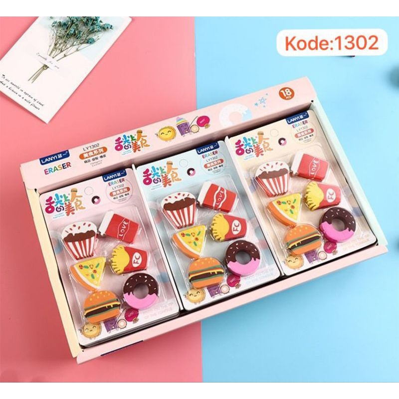 

penghapus pensil lucu | penghapus eraser karet karakter food cake anak LY1302