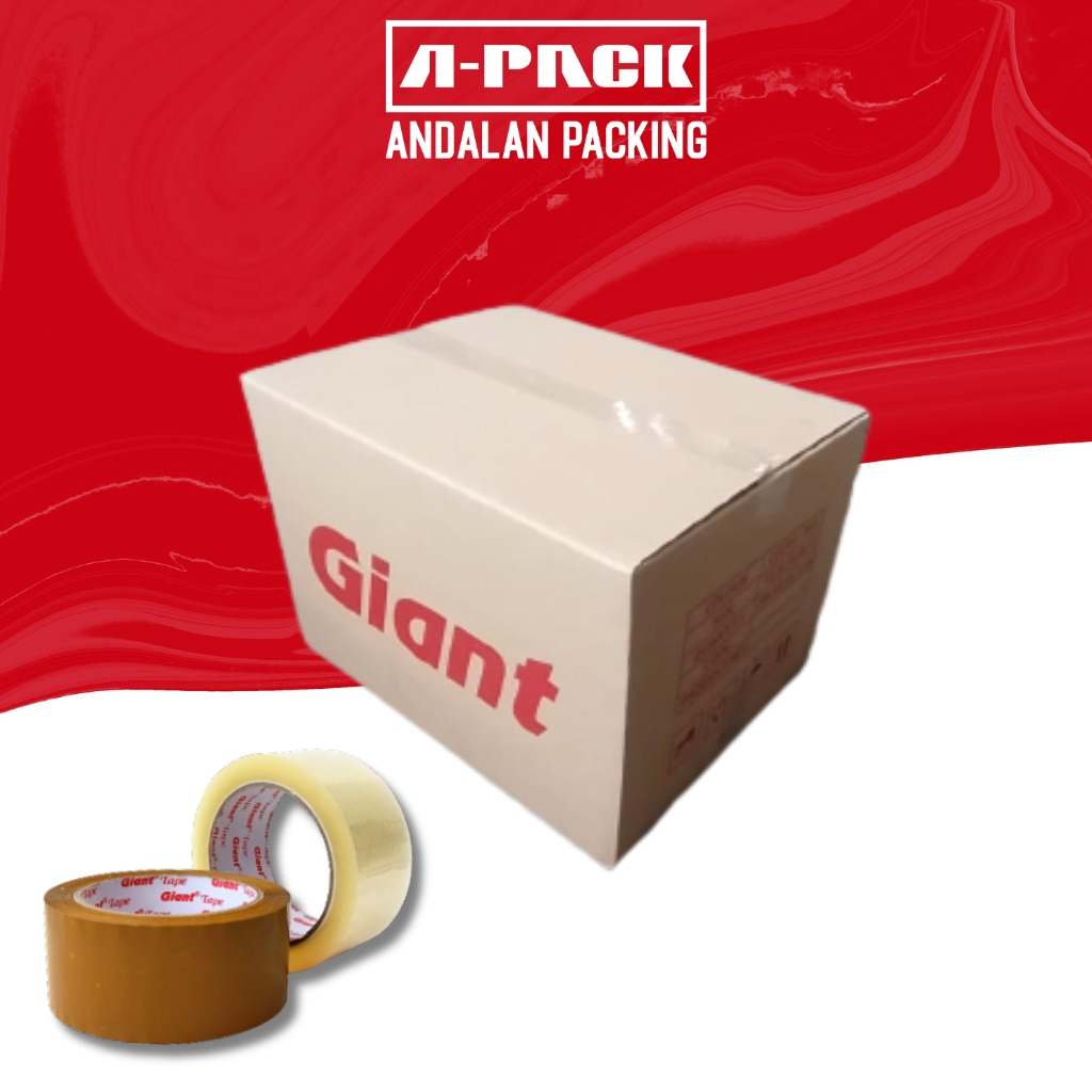 

1 DUS | Lakban Bening-Cokelat | 2inch 45mm x 100yard
