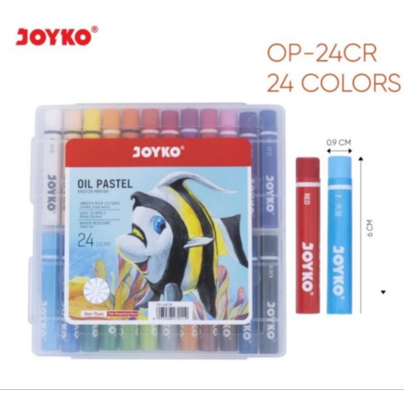

Crayon Joyko OP 24CR / Oil Pastels Joyko 24 Warna Mini