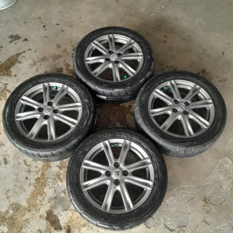 velg bekas yaris r16 velg standar yaris trd ban sx2 semi slik ban balap