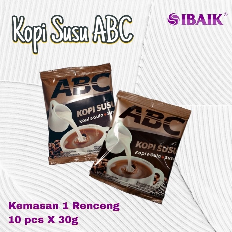 

Kopi ABC Kopi Gula Susu 1 renceng 10 pcs X 30g Sibaik Shop