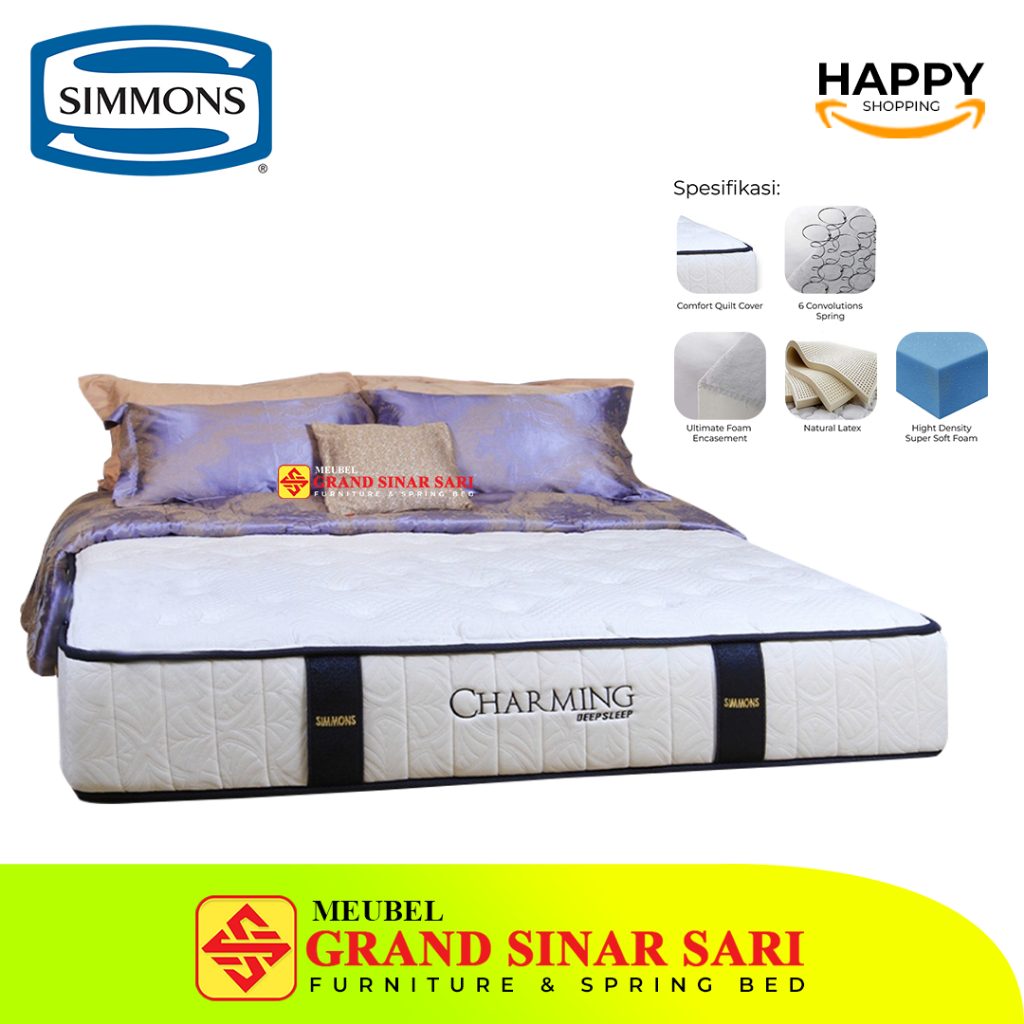 Spring bed simmons Charming (Mattress Only)