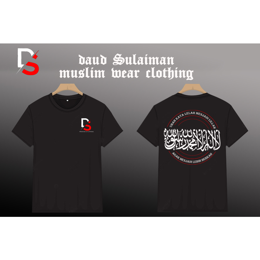 Baju Kaos Tema Kaligrafi Arab & Latin keren By DS PRINTING