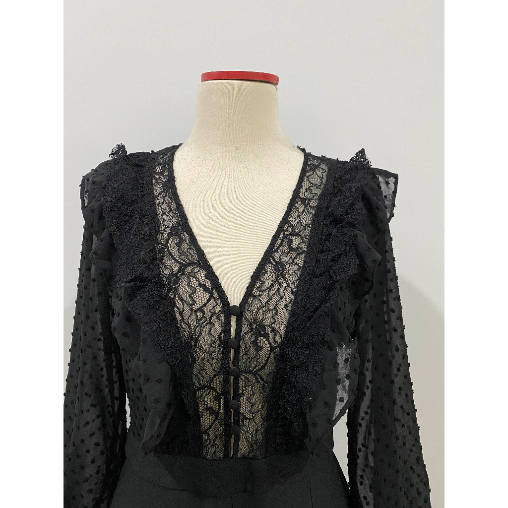 JUMPSUIT LENGAN PANJANG ZARA ORIGINAL JUMP SUIT WANITA ORI MERK ZARA ASLI LENGAN PANJANG CELANA PANJ