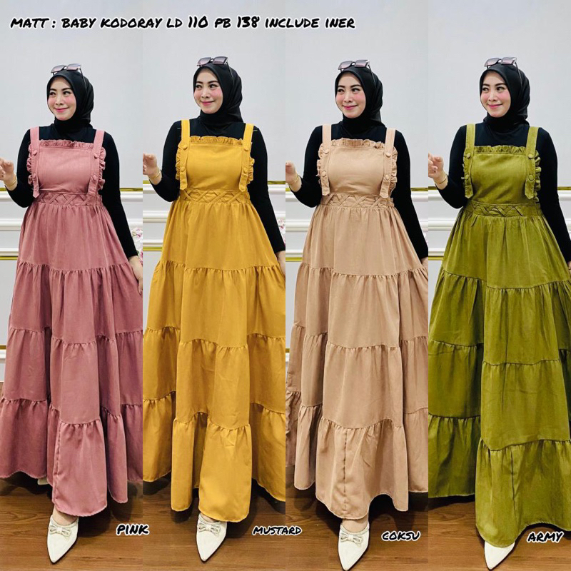 QF. Gamis overall tanpa iner 924/overall/gamis