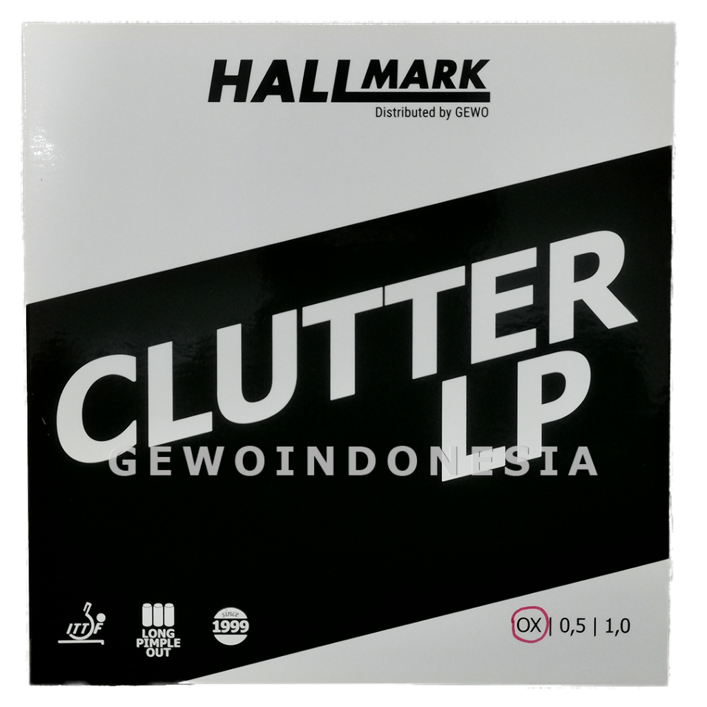 Hallmark Clutter LP OX - Karet Tenis Meja Pingpong Long Pips Rubber Bet Bat Bintik Panjang Defensive