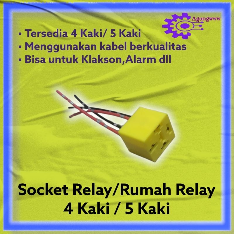 Socket relay rumah relay 4pin /5pin