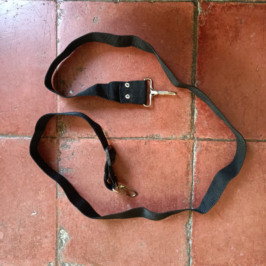 Sling Sabuk Tenor / Snare Marching Tipis Hitam