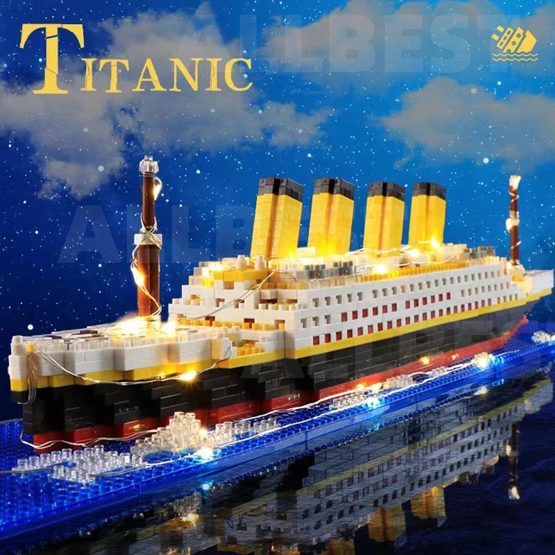 Ready✅Kapal model kapal pesiar Titanic/Model bata mini/Kit bata blok bangunan DIY/Mainan Blok Seri /