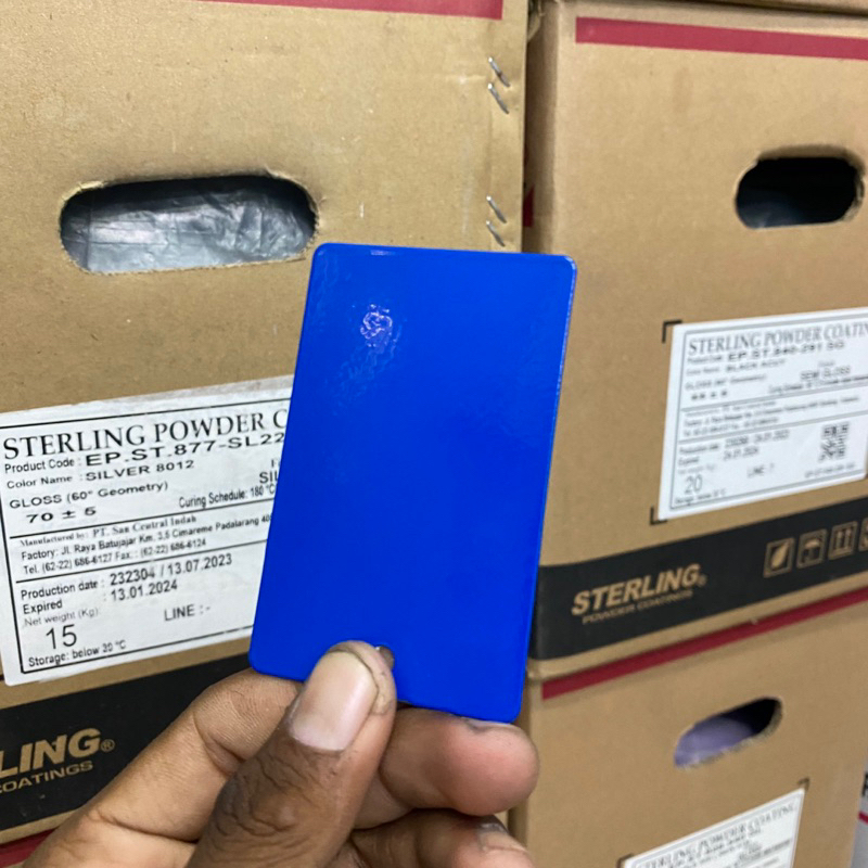bubuk powder coating biru bca eceran (1kg)