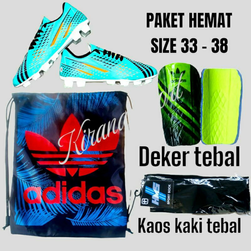 PROMO PAKET SEPATU BOLA ANAK SIZE 33-38 ADIDAS PREDATOR TERKINI BISA COD